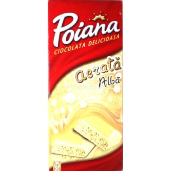 Poiana Ciocolata Alba Aerata 80g